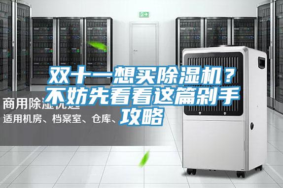 双十一想买除湿机？不妨先看看这篇剁手攻略