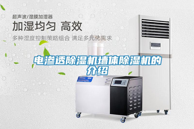 电渗透除湿机墙体除湿机的介绍