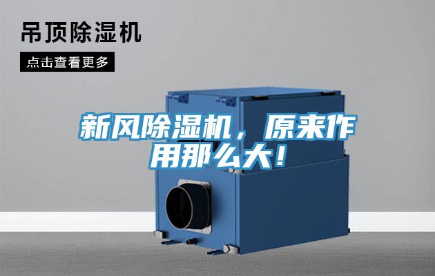 新风除湿机，原来作用那么大！