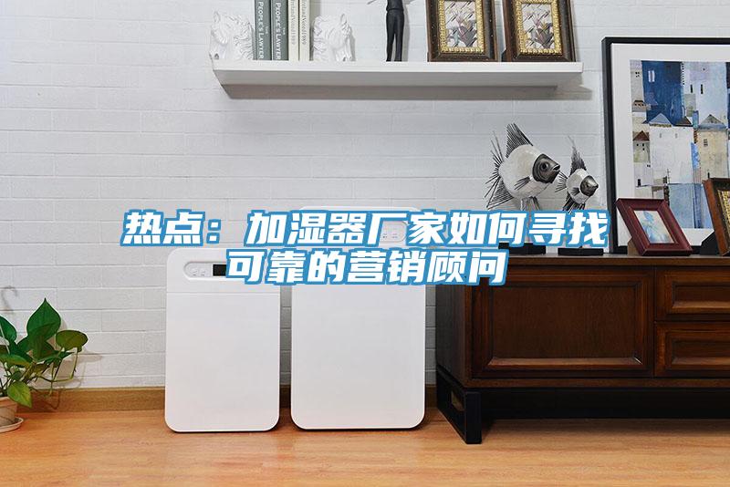 热点：加湿器厂家如何寻找可靠的营销顾问