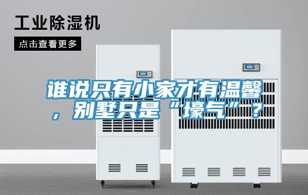 谁说只有小家才有温馨，别墅只是“壕气”？