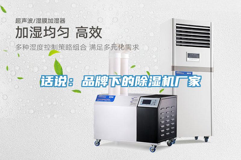 话说：品牌下的除湿机厂家