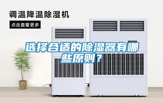 选择合适的除湿器有哪些原则？