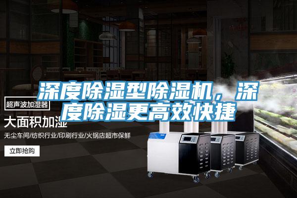 深度除湿型除湿机，深度除湿更高效快捷