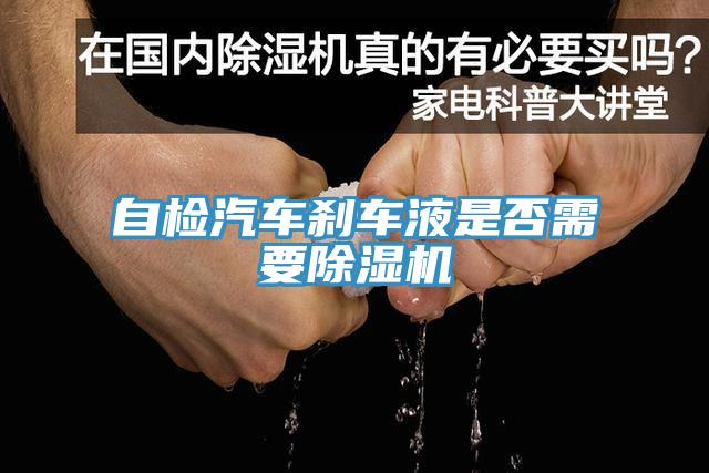 自检汽车刹车液是否需要除湿机