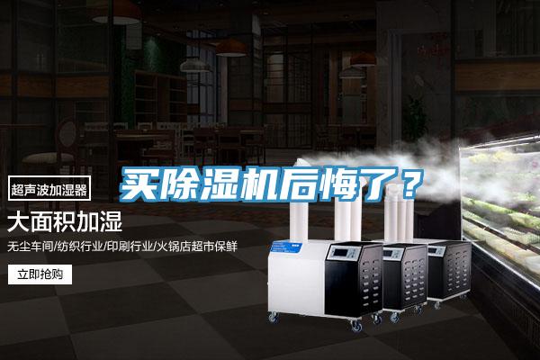 买除湿机后悔了？
