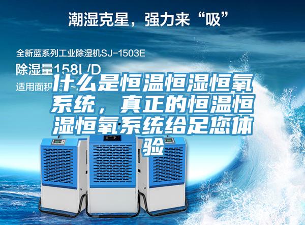 什么是恒温恒湿恒氧系统，真正的恒温恒湿恒氧系统给足您体验