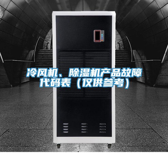 冷风机、除湿机产品故障代码表（仅供参考）