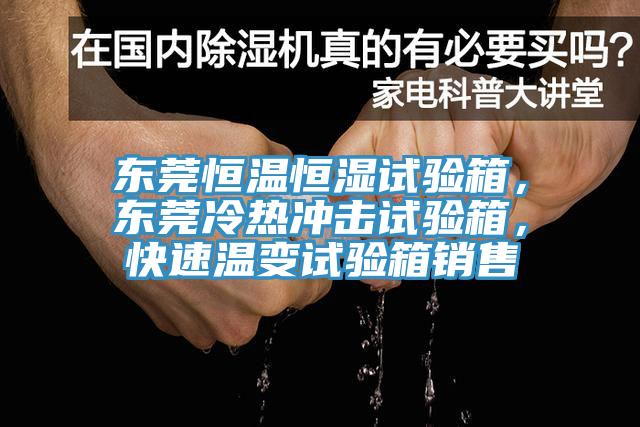 东莞恒温恒湿试验箱，东莞冷热冲击试验箱，快速温变试验箱销售