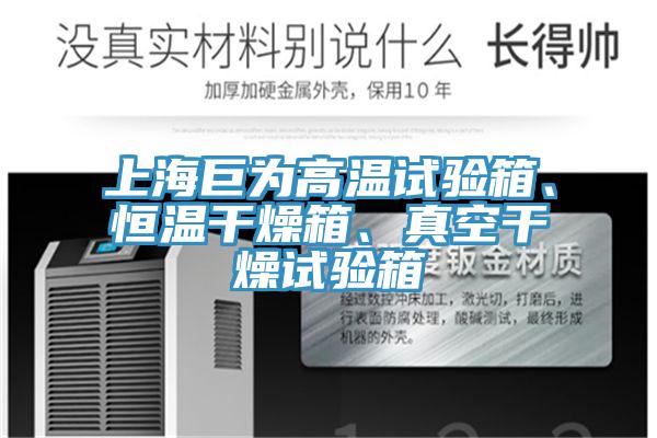 上海巨为高温试验箱、恒温干燥箱、真空干燥试验箱