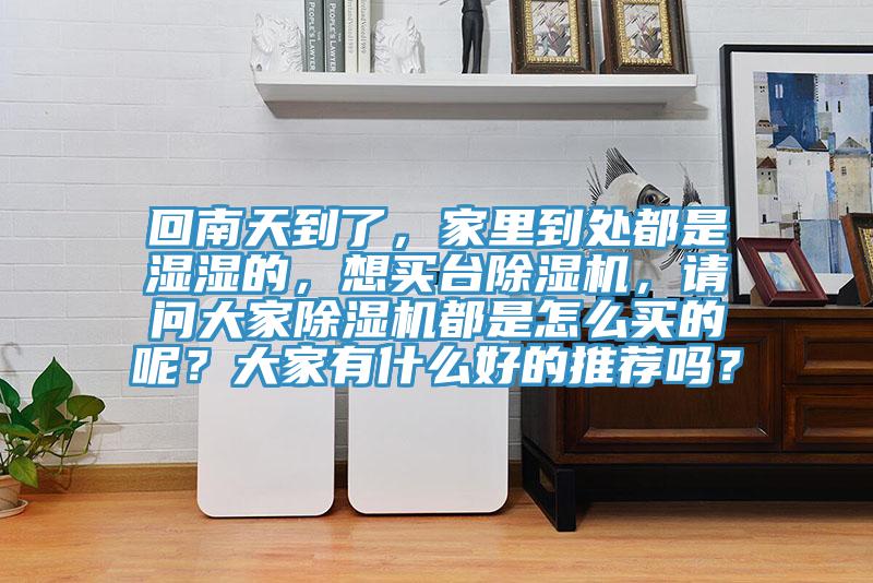 回南天到了，家里到处都是湿湿的，想买台除湿机，请问大家除湿机都是怎么买的呢？大家有什么好的推荐吗？