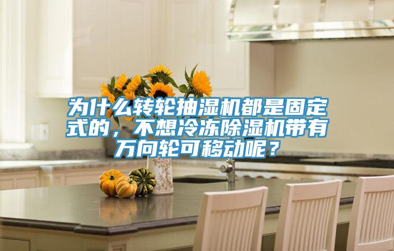 为什么转轮抽湿机都是固定式的，不想冷冻除湿机带有万向轮可移动呢？