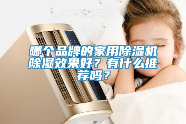 哪个品牌的家用除湿机除湿效果好？有什么推荐吗？