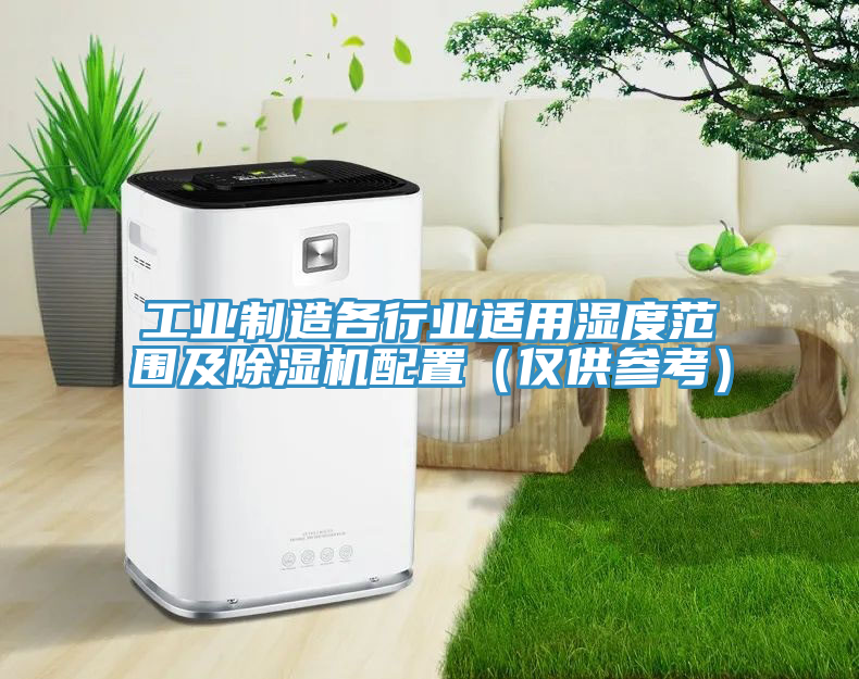 工业制造各行业适用湿度范围及除湿机配置（仅供参考）