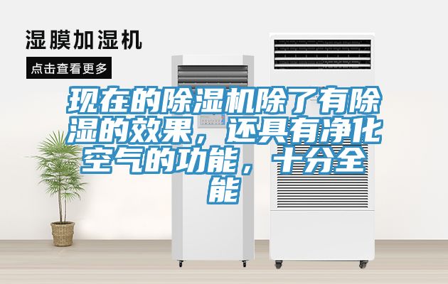 现在的除湿机除了有除湿的效果，还具有净化空气的功能，十分全能