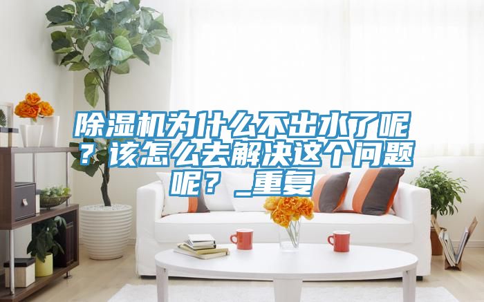 除湿机为什么不出水了呢？该怎么去解决这个问题呢？_重复
