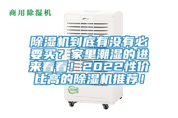 除湿机到底有没有必要买？家里潮湿的进来看看！2022性价比高的除湿机推荐！