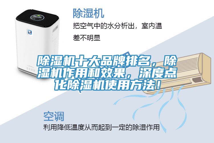 除湿机十大品牌排名，除湿机作用和效果，深度点化除湿机使用方法！
