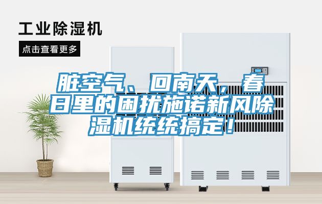 脏空气、回南天，春日里的困扰施诺新风除湿机统统搞定！