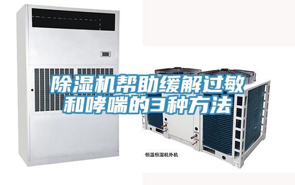 除湿机帮助缓解过敏和哮喘的3种方法
